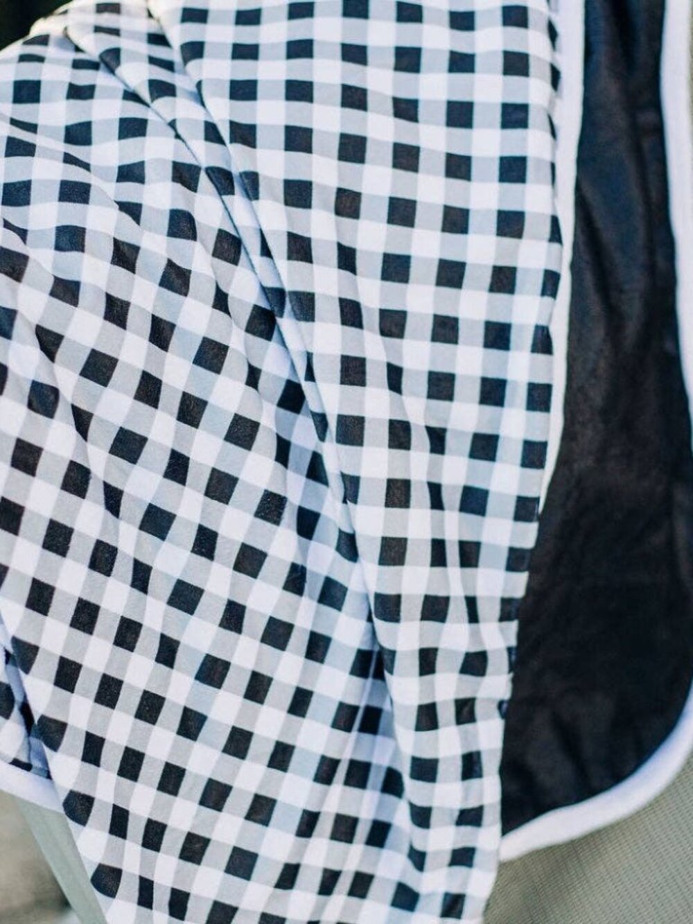 Black Gingham Swim Towel - Sugar Bee Clothing